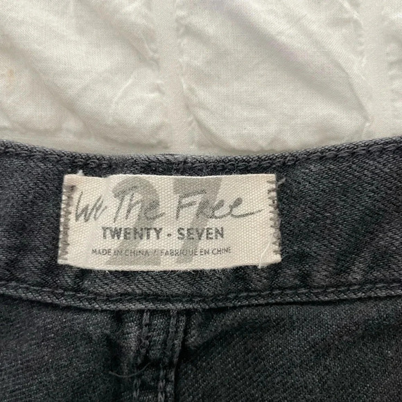 Free People Gray Distressed Denim Shorts - Picture 7 of 7